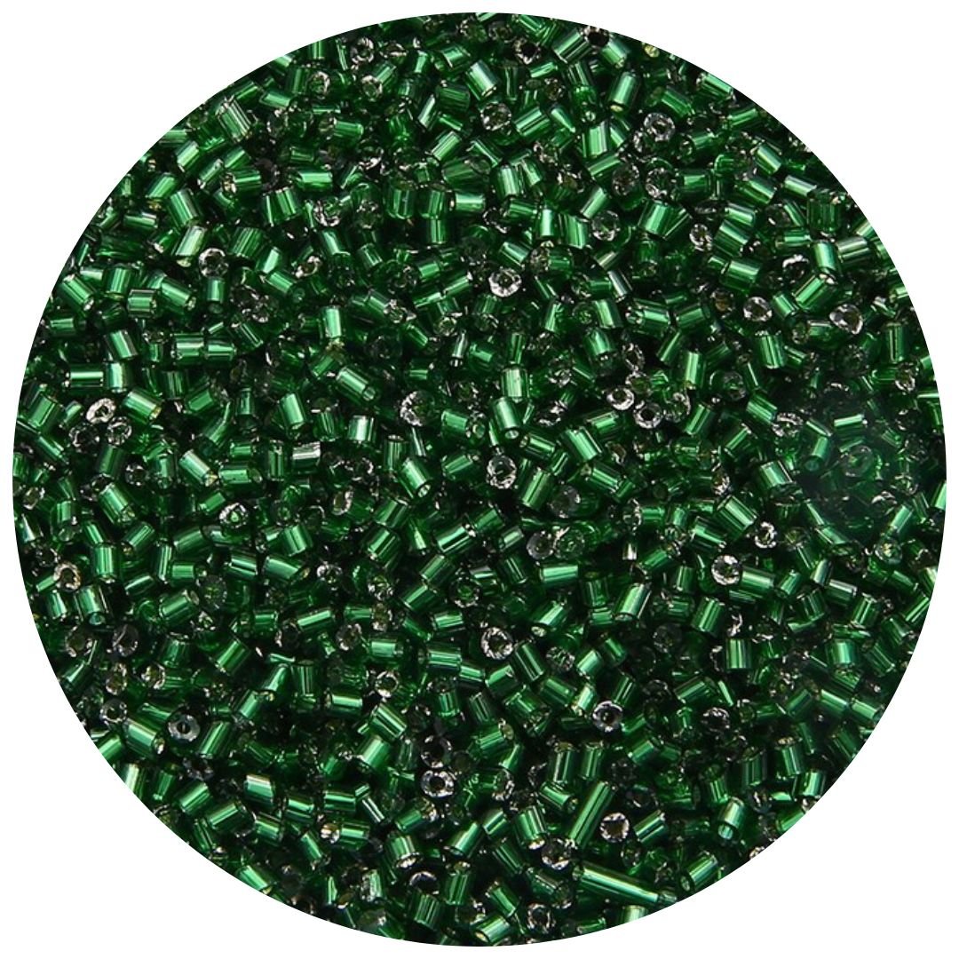 Canutillo Corto 3mm Verde Oscuro - MF Soutache